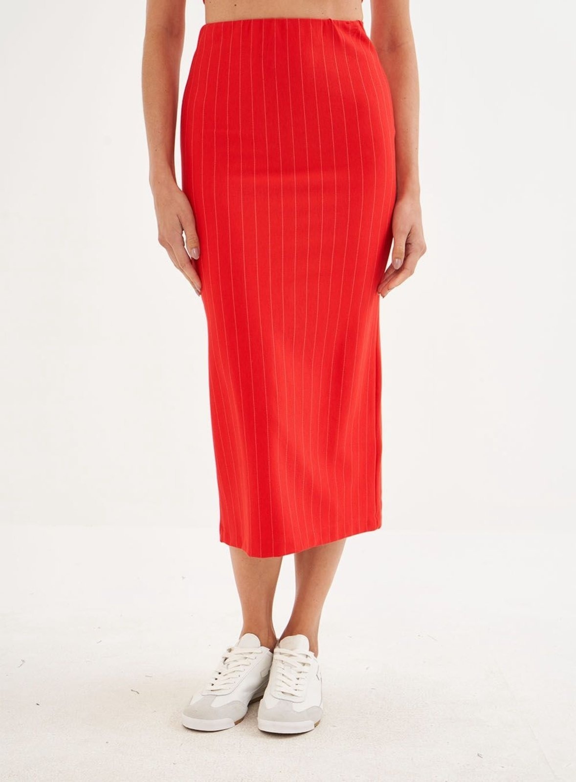 Imagem principal Saia Listrada Midi Justa Colcci Vermeho Colcci vermelho