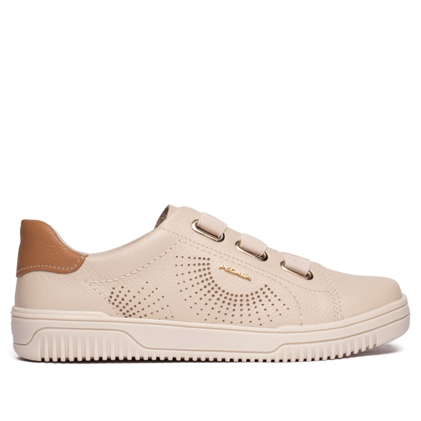 Imagem principal Tênis Feminino Pegada Couro Calce Fácil Trip Marrom PEGADA bege