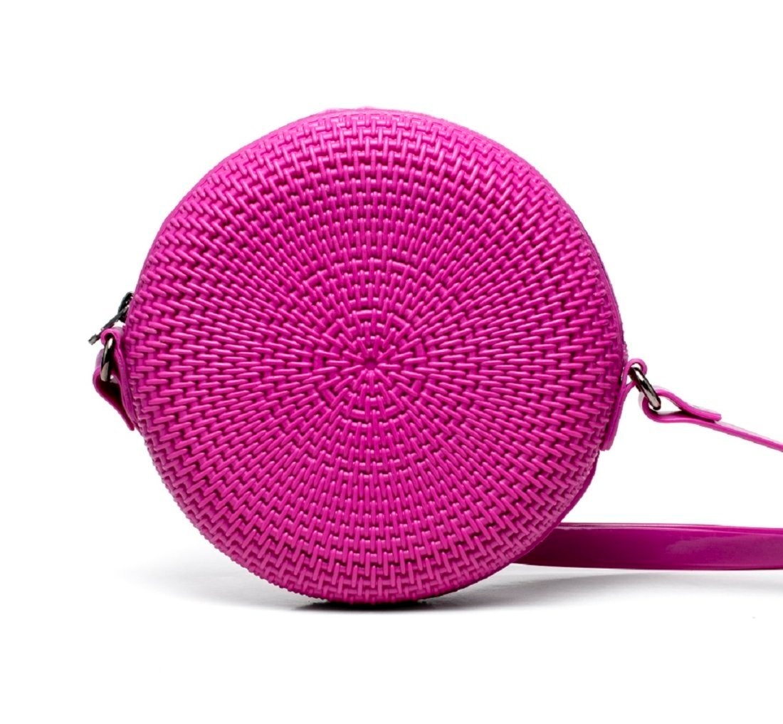 Imagem principal Bolsa Transversal Tiracolo Feminina Redonda Casual Pvc Rute Paula azul