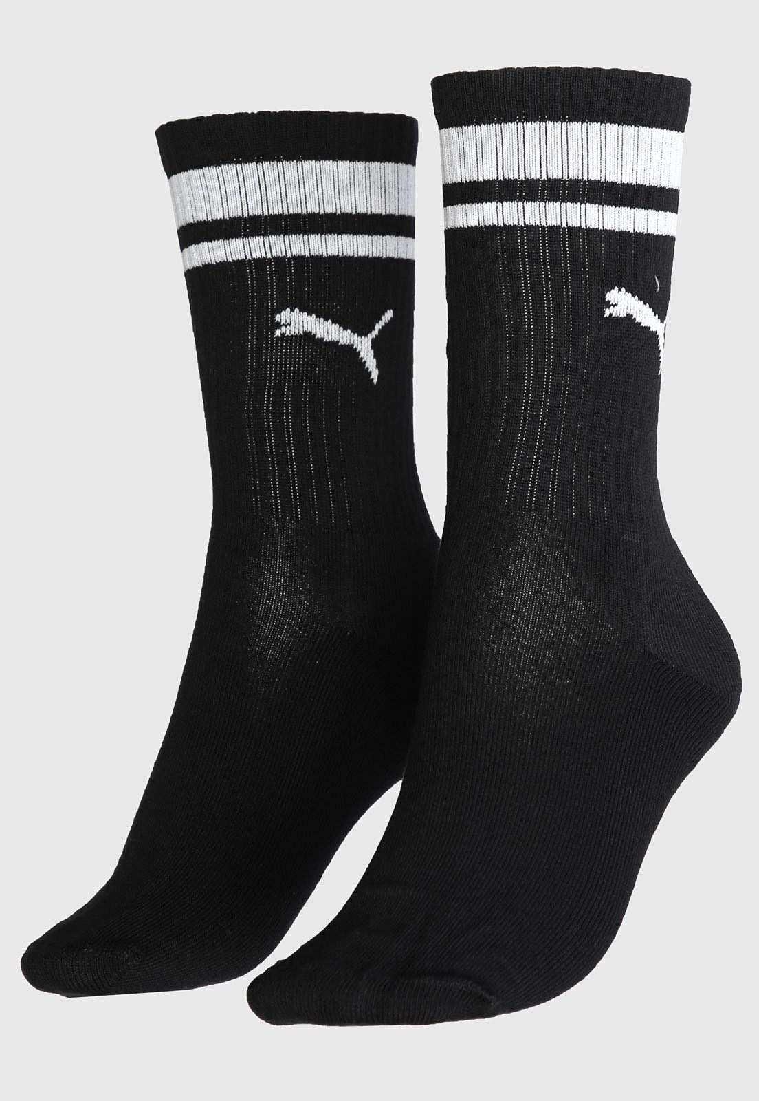 Imagem principal Meia Puma Cano Longo Logo Preta Puma preto