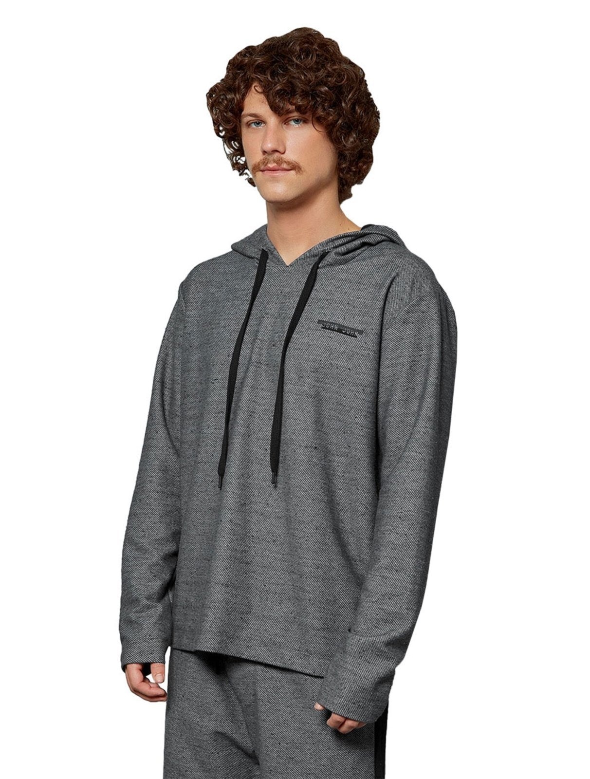 Imagem principal Moletom John John Masculino Stripe Hoodie Mescla John John cinza