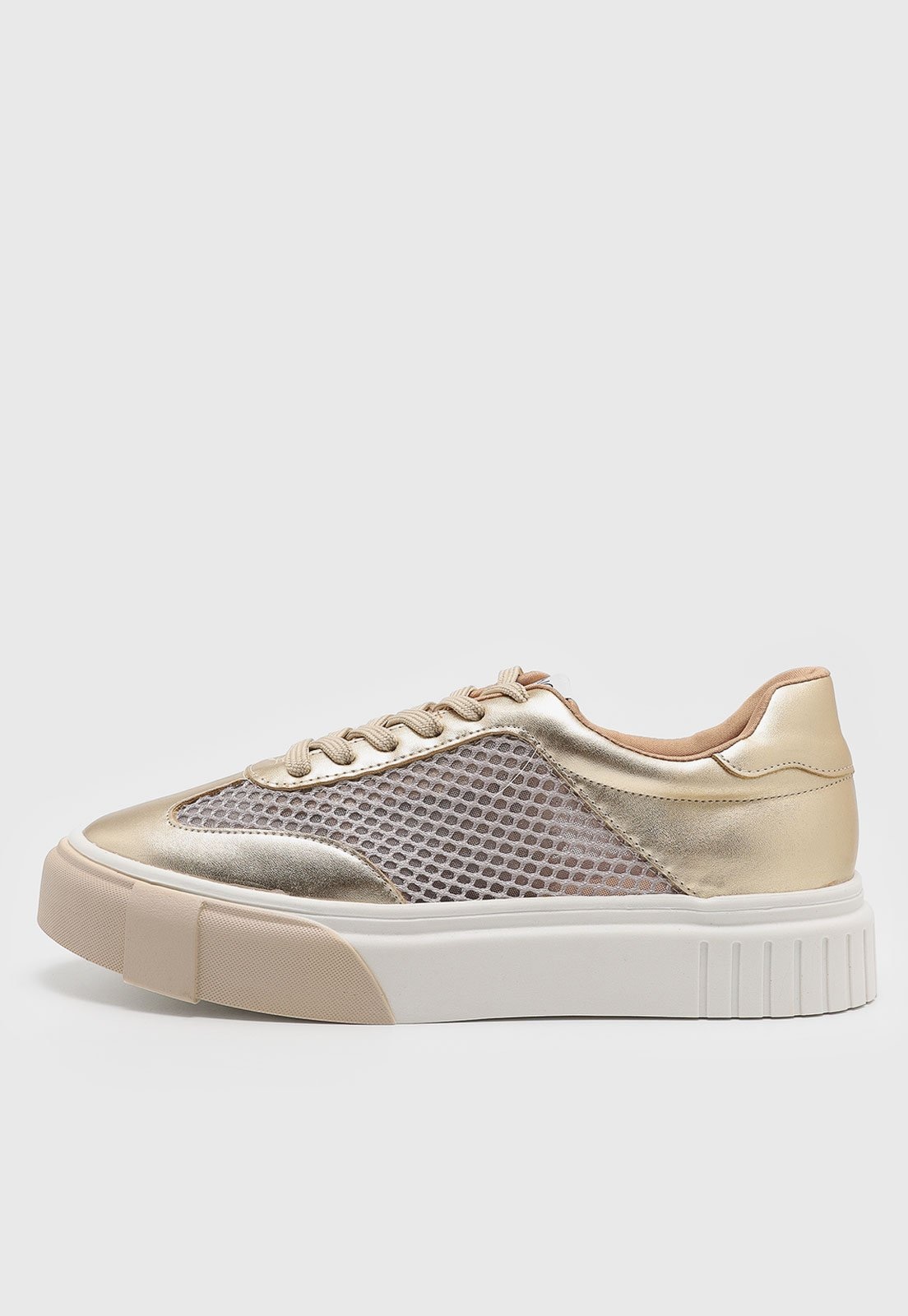 Imagem principal Tênis Feminino Via Uno Metalizado Tela VIA UNO dourado