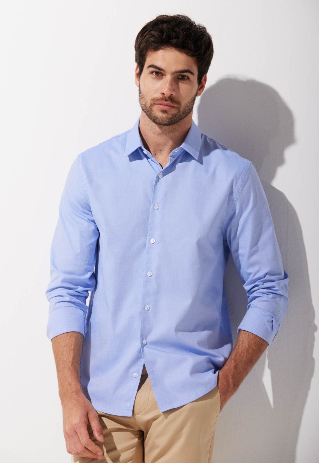 Imagem principal Camisa Traymon Slim Fio Italiano Traymon azul
