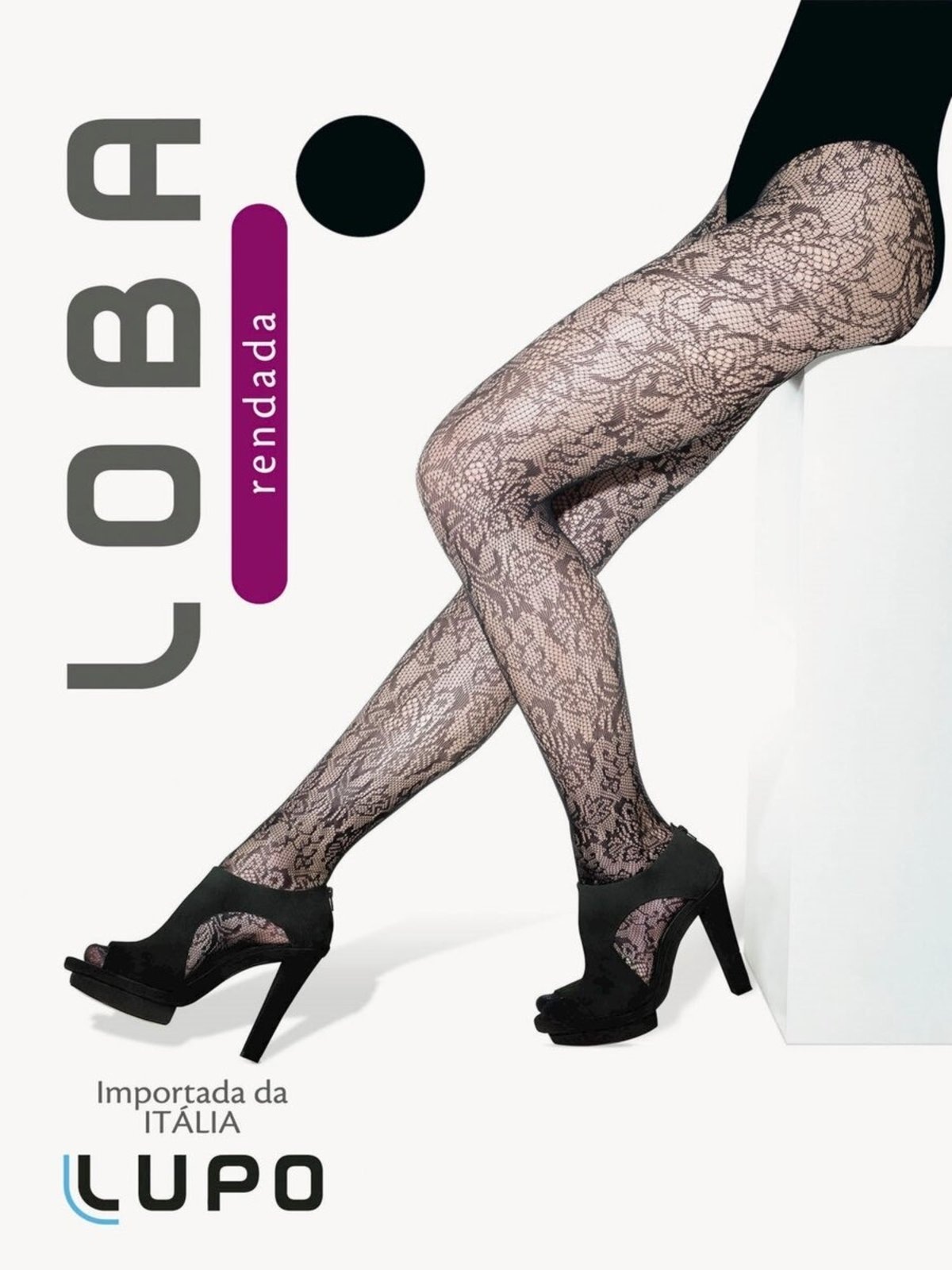 Imagem principal Meia Calça Rendada Loba Lupo preto
