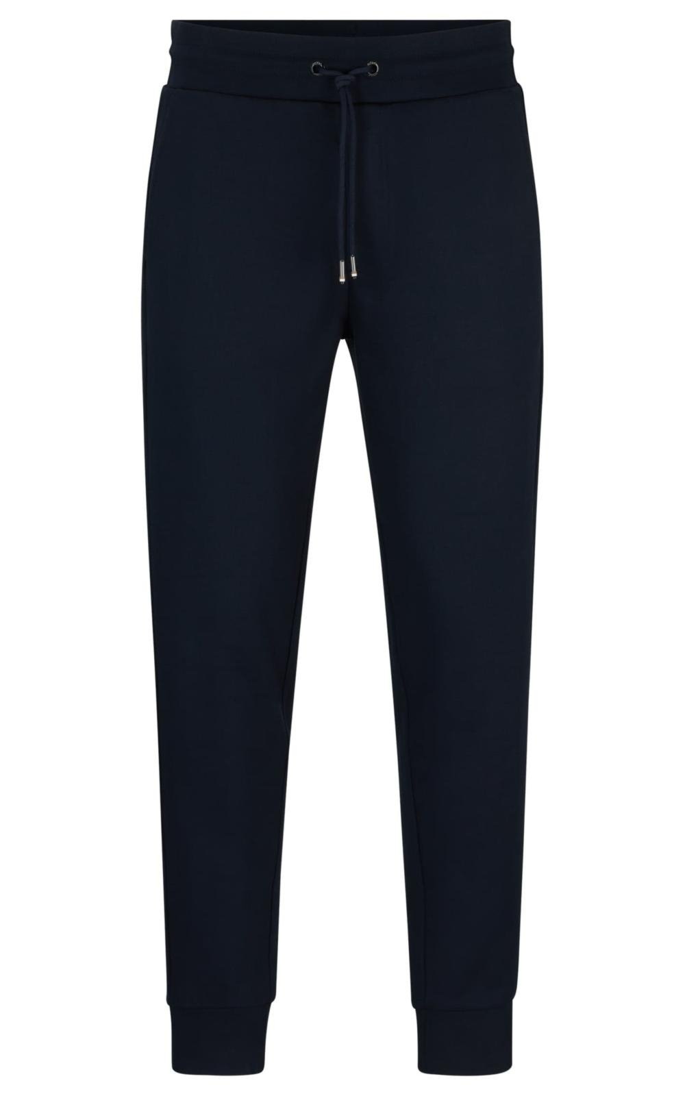 Imagem principal Calça Tracksuit De Algodão Orgânico Com Logo Emborrachado Boss azul marinho