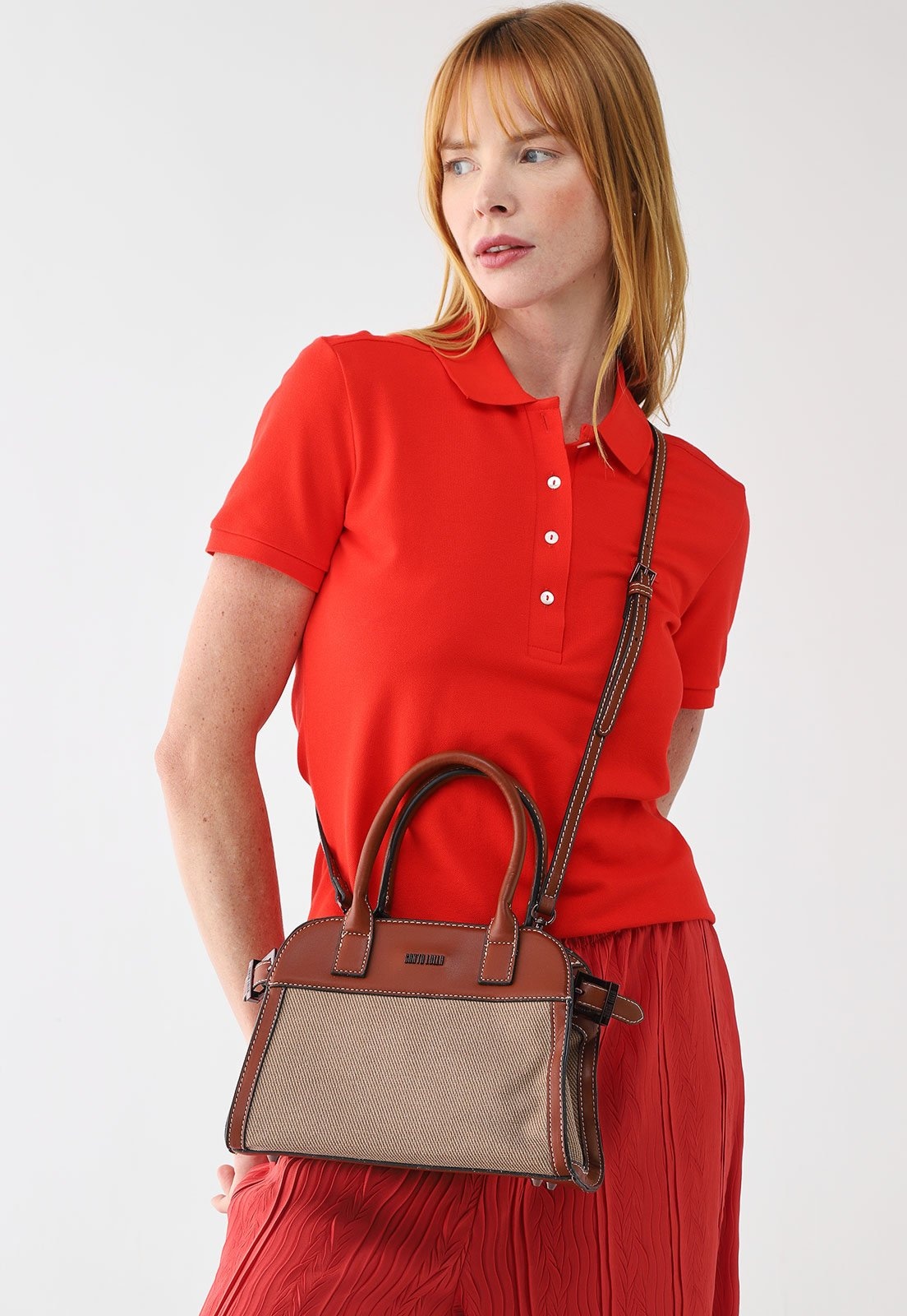 Imagem principal Bolsa Média Feminina Santa Lolla Texturizada Santa Lolla bege