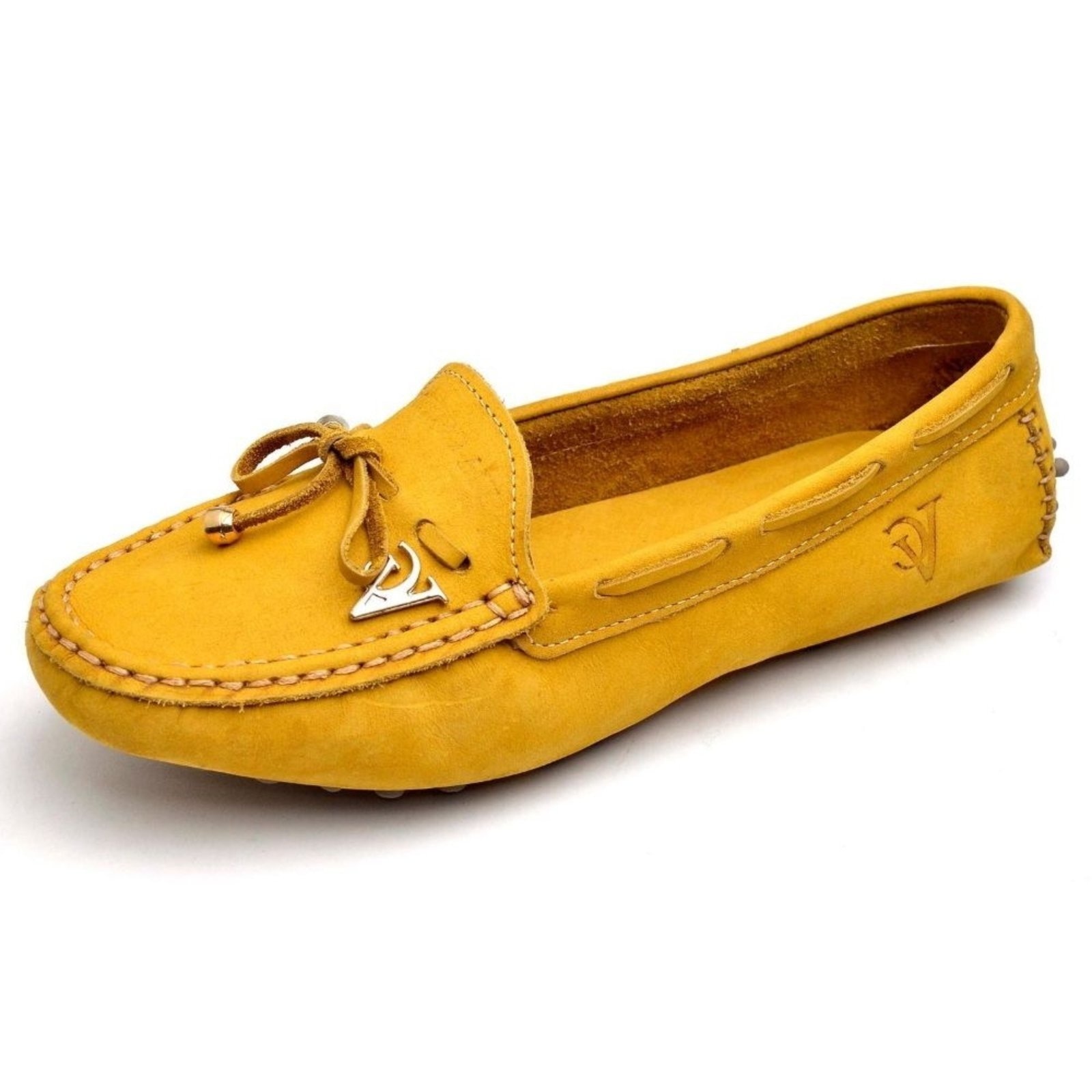Imagem principal Mocassim Feminino Drive em Couro Yes Basic amarelo
