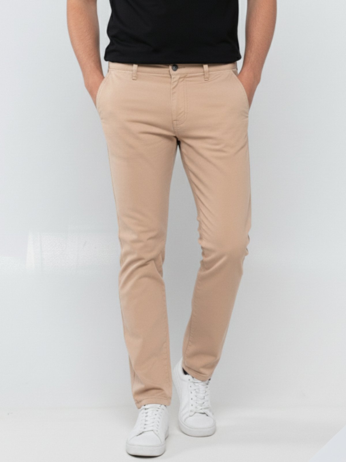 Imagem principal Calça Sarja Masculina Tempo Hábil Confortável para o Dia a Dia 5 Estilo bege