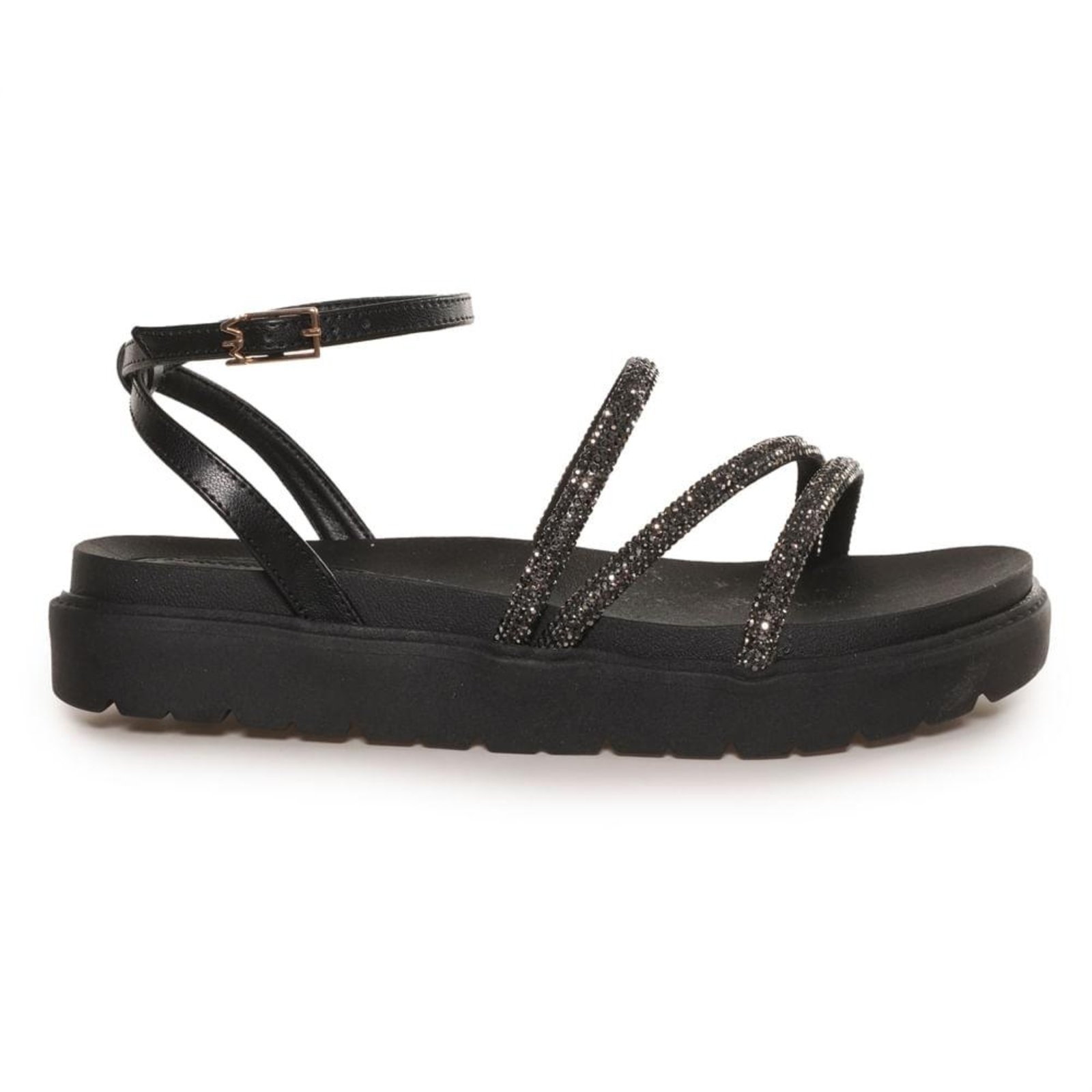 Imagem principal Sandália Via Marte Tira Strass Feminina VIA MARTE preto