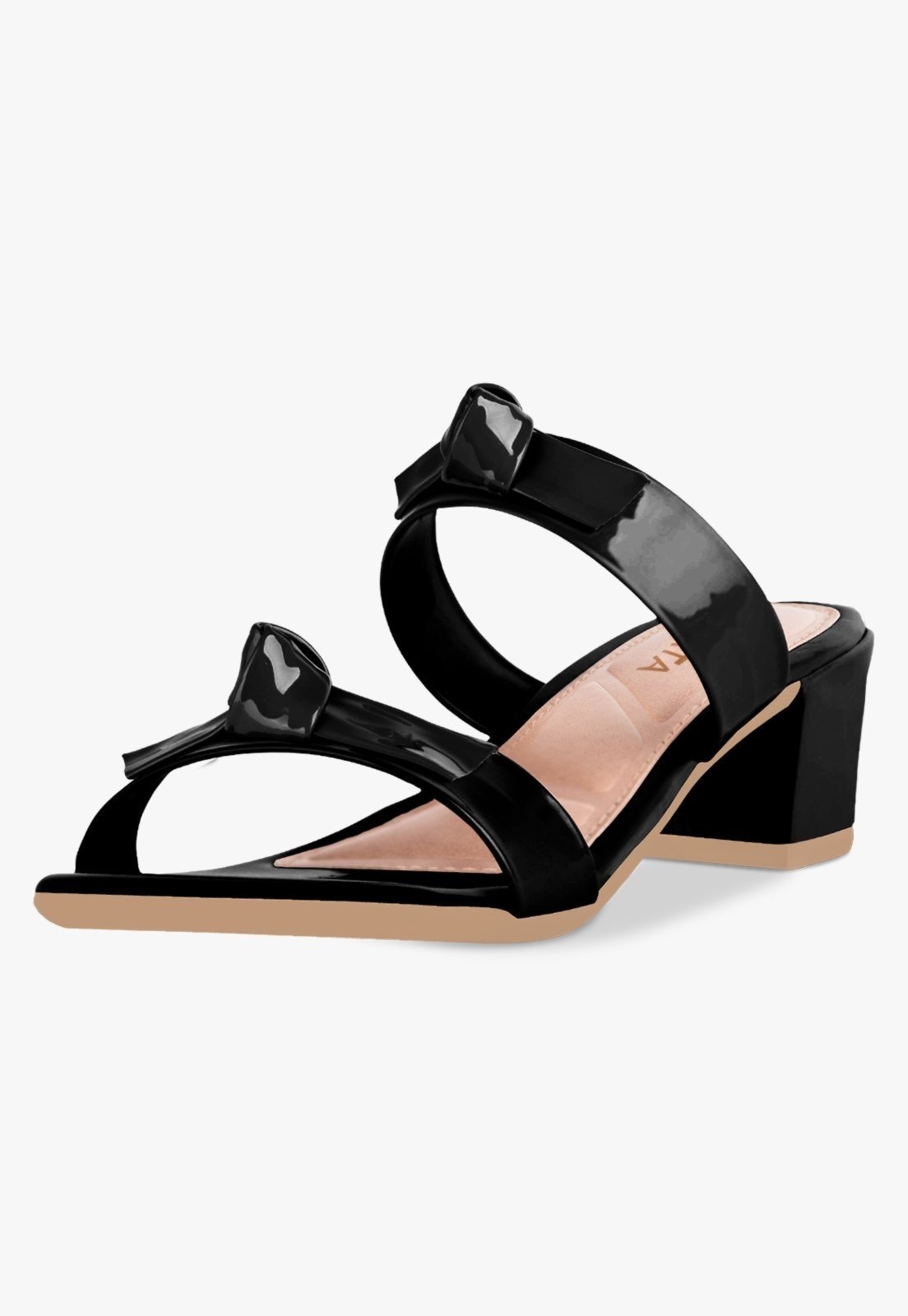 Imagem principal Tamanco Feminino Takata Salto Bloco Baixo Sandália Mule Laço Verniz TAKATA BY RAFAEL TAKATA preto