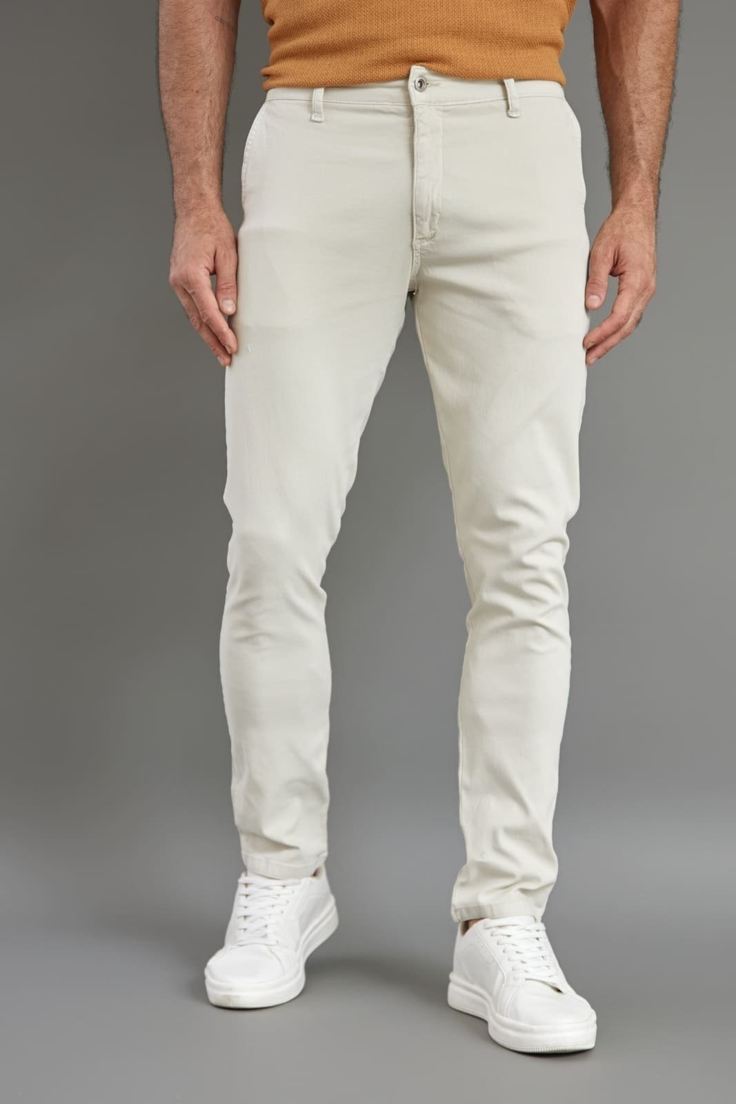 Imagem principal Calça Sarja Sport Fino Masculina Casual Color Dialogo Areia Dialogo Jeans bege