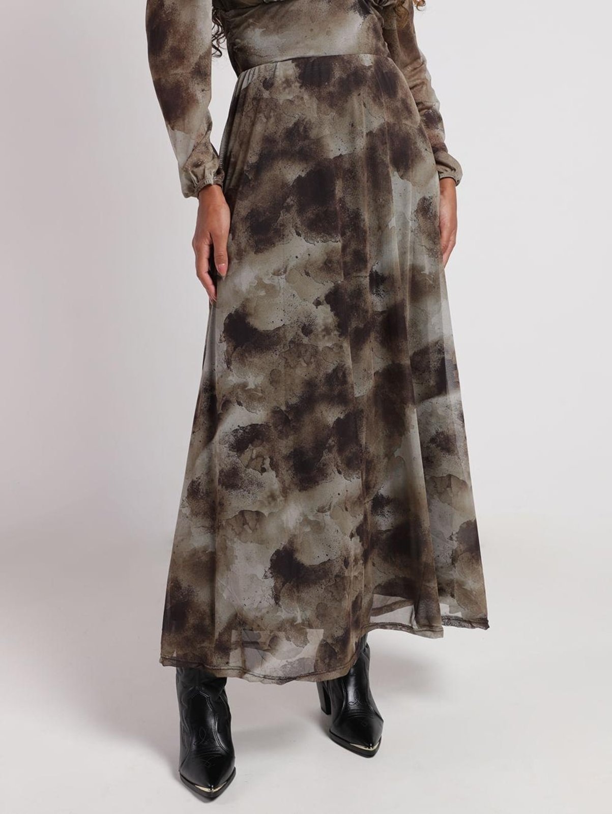 Imagem principal Saia Tule Evasê Autentique Feminina AREIA Autentique amarelo