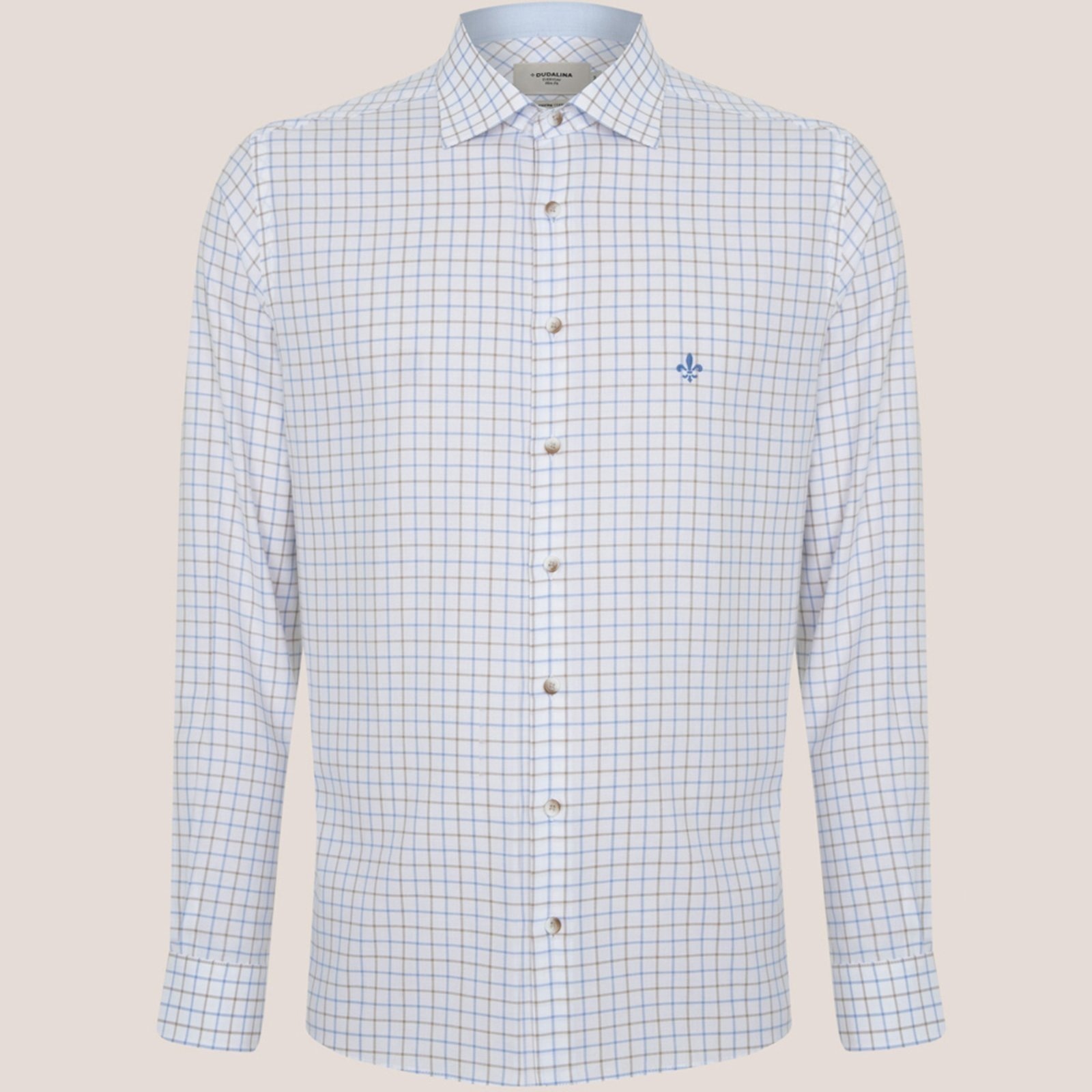 Imagem principal Camisa Slim Dudalina Oxford Xadrez Ve26 Masculino Dudalina branco