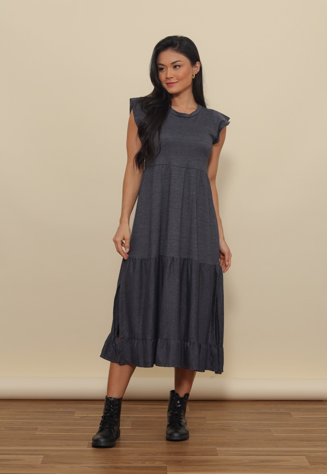 Imagem principal Vestido Aura Núbia Aura grafite