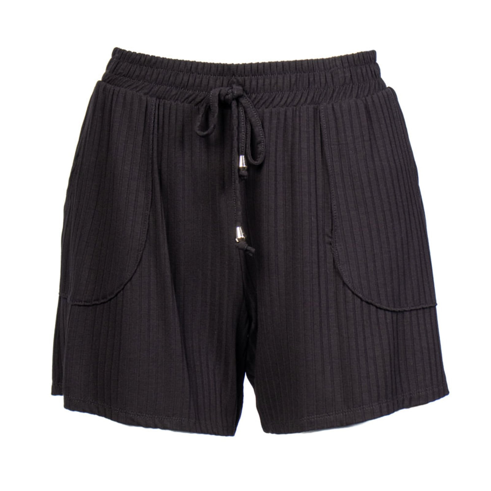 Imagem principal Short Feminino Habana Canelado com Bolsos e Cordão Habana preto