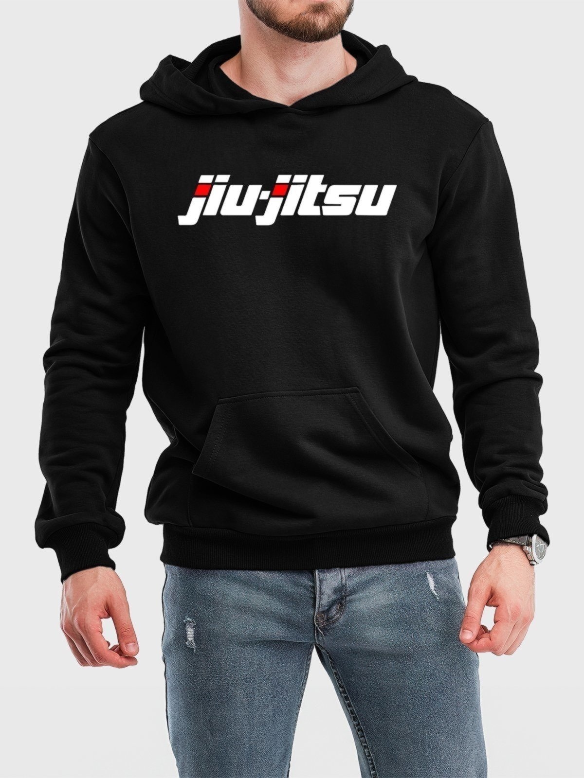 Imagem principal Blusa de Frio Moletom Flanelado Benellys Jiu Jitsu Com Capuz Benellys preto