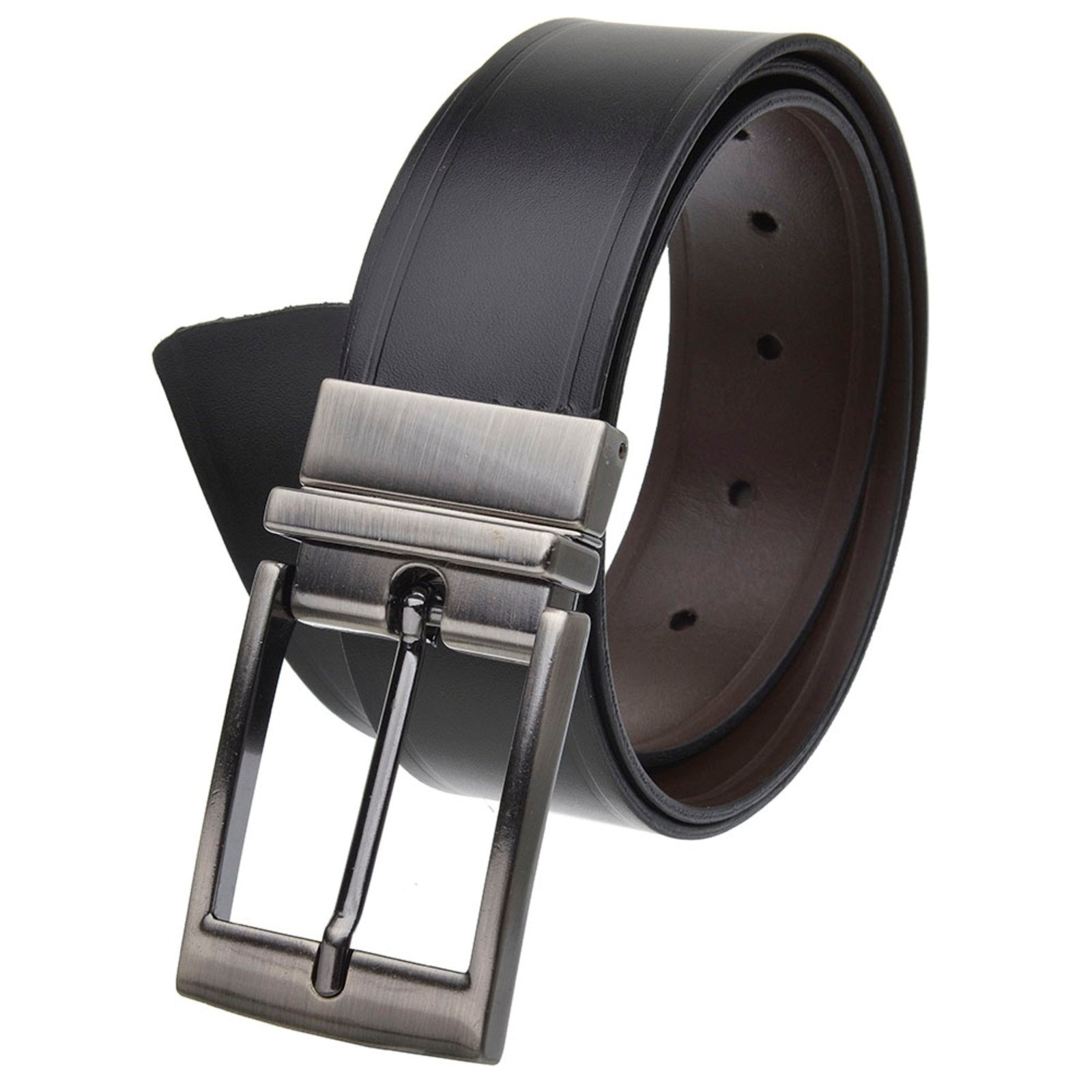 Imagem principal Cinto Masculino em couro dupla face S-46 na cor Marrom USEPELLE café/preto