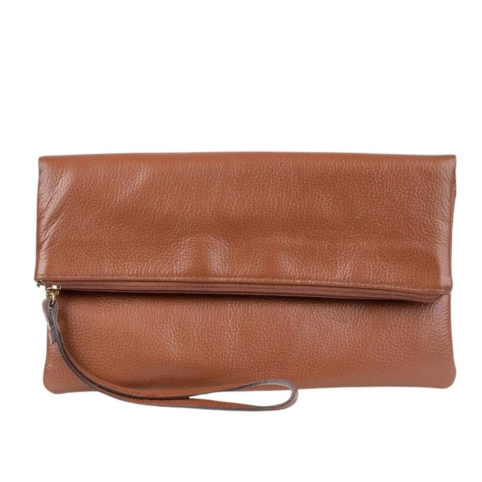 Imagem principal Clutch de couro liso Nikki - Whisky Andrea Vinci vermelho