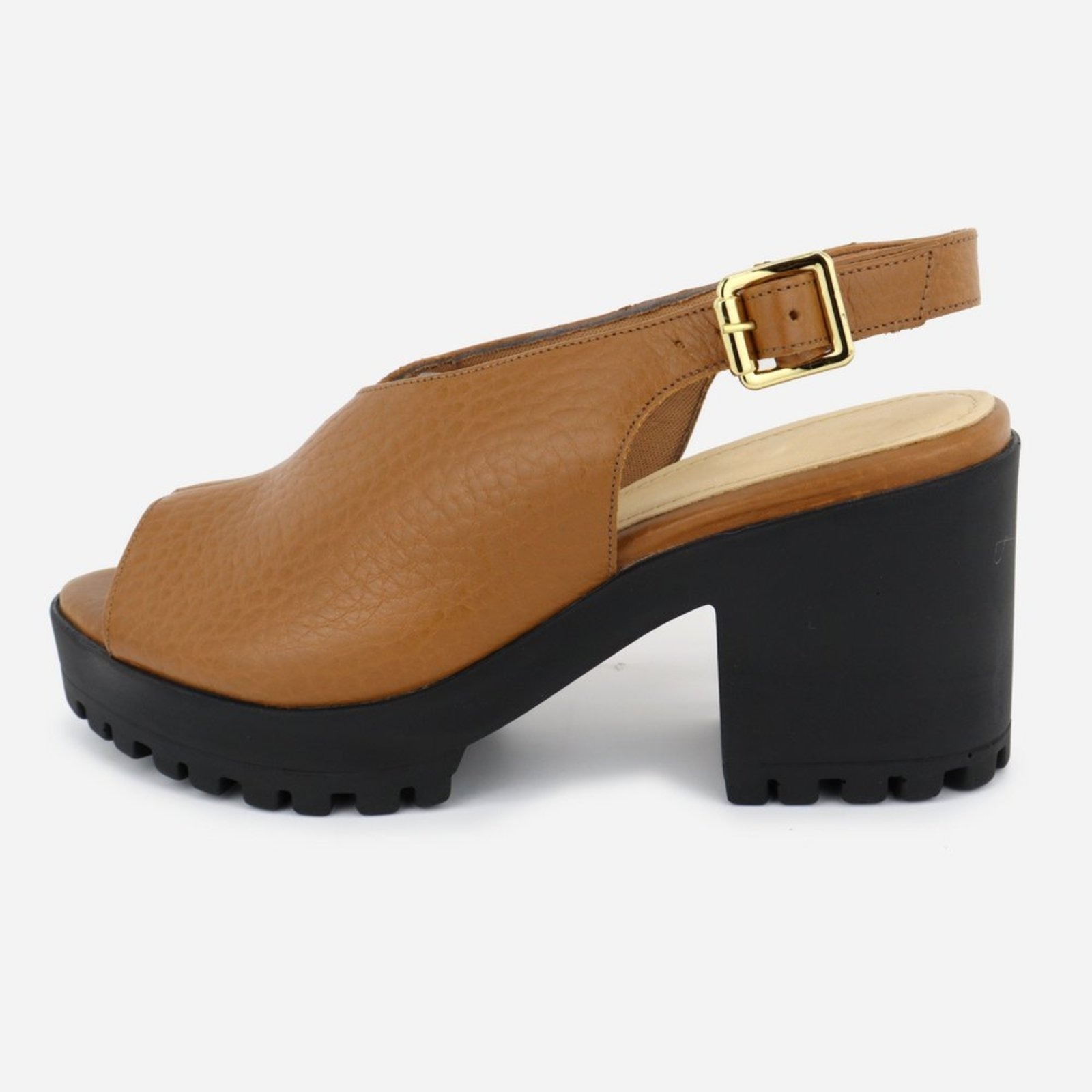 Imagem principal Tamanco Conforto Maria Paula Couro Tratorada Feminino MARIA PAULA caramelo