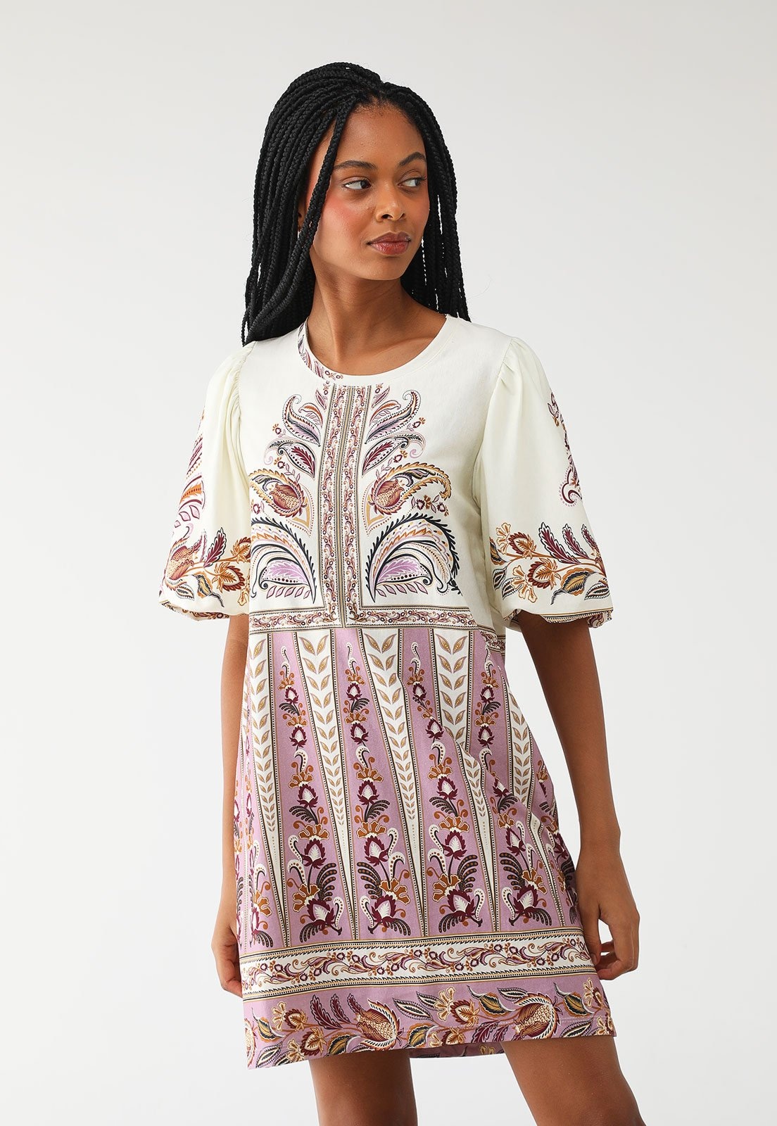 Imagem principal Vestido FARM Curto Tshirt Mg Fofa Ananda Off-White FARM off-white white