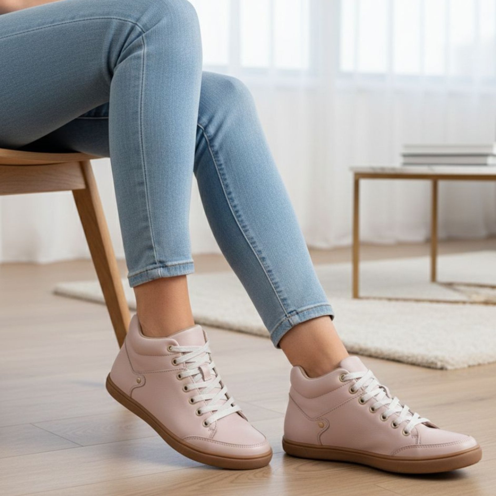 Imagem principal Bota Botinha Feminina Nude Rosê Sem Salto Comfort ROMEU E JULIETA SHOES rosê nude