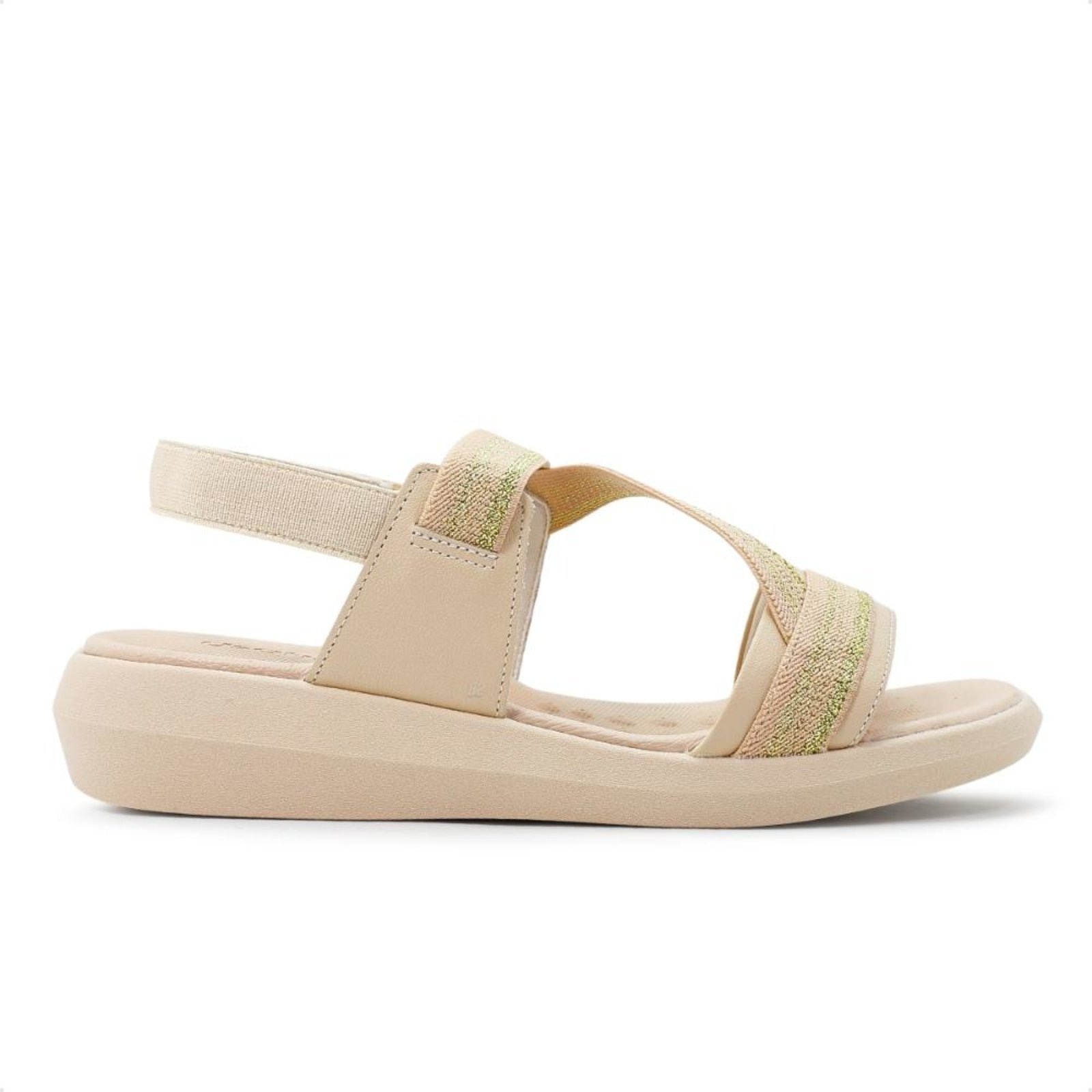 Imagem principal Sandália Usaflex Plataforma Multimateriais Feminina Usaflex bege