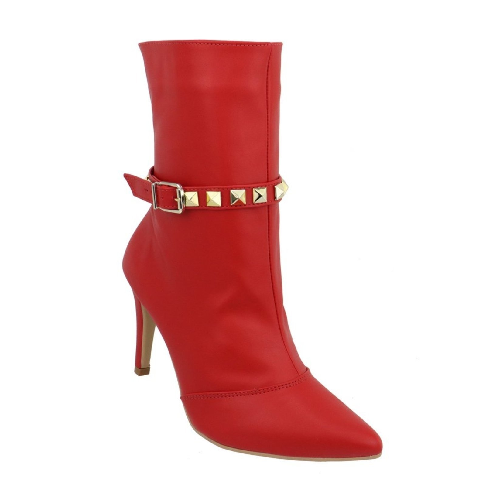 Imagem principal Bota Feminina Cano Médio 1793 Salto Fino Vermelho Ferrari Flor da Pele off-white