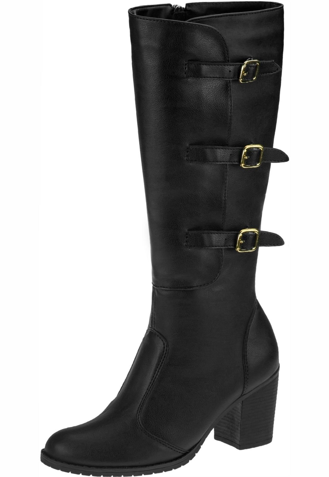 Imagem principal Bota Gigil Cano Alto Salto Napa Gigil preto