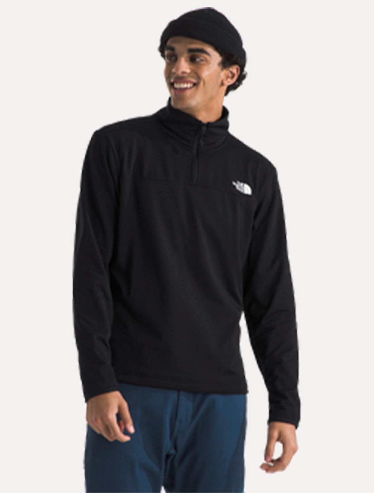 Imagem principal Blusa The North Face Masculina Pulover Cedar Trail Grid Fleece 1/4 ZIP Preta The North Face preto