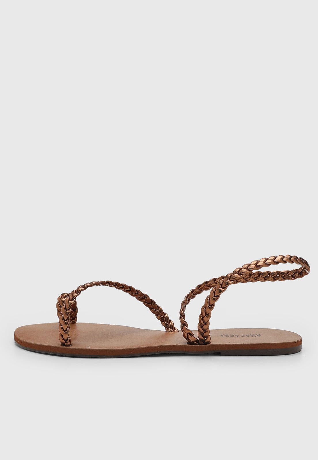 Imagem principal Rasteira Feminina Anacapri Tiras Trançadas Anacapri marrom