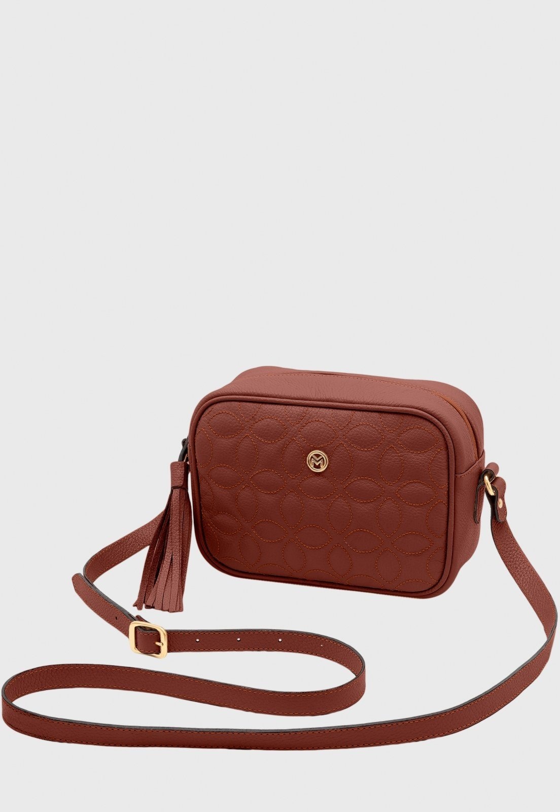 Imagem principal Bolsa Transversal Couro Mariart Gardênia Terracota Mariart bordô