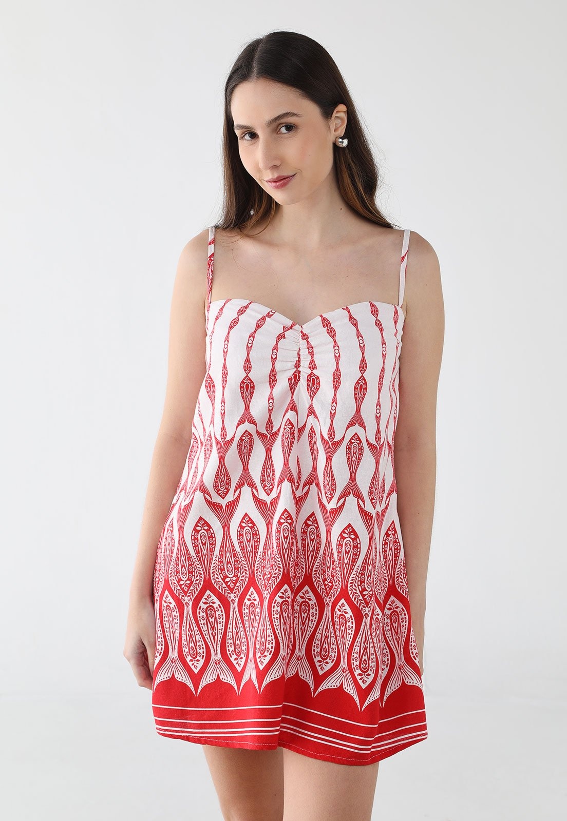 Imagem principal Vestido Feminino FARM Curto Estampa FARM vermelho