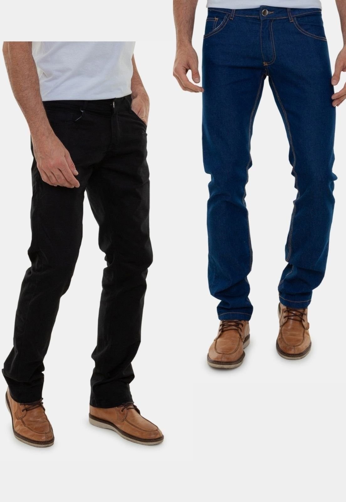 Imagem principal Kit 2 Calças Jeans e Calça Sarja Nova York Versatti Jeans azul