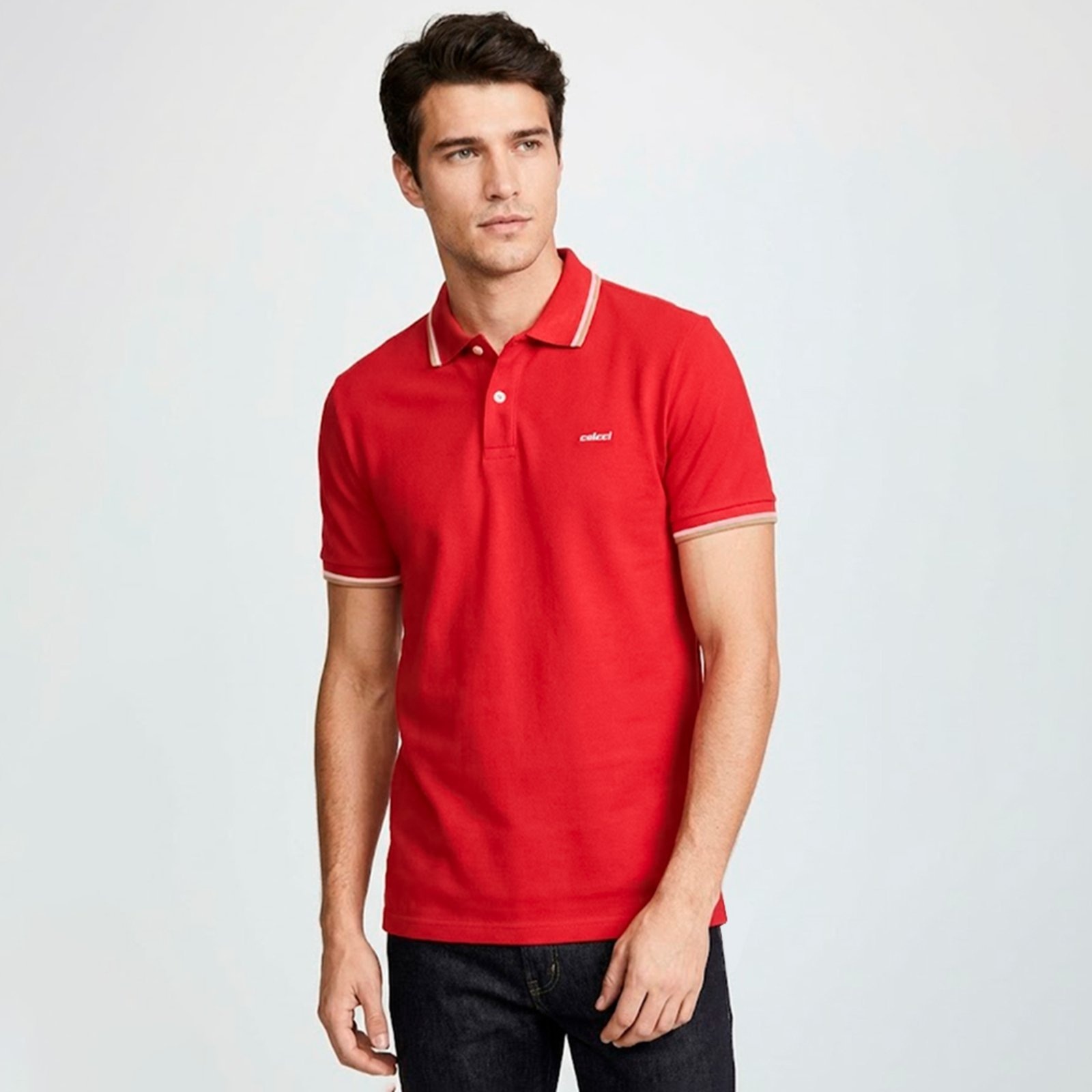 Imagem principal Camisa Polo Colcci 2 Lines Ou26 Masculino Colcci vermelho