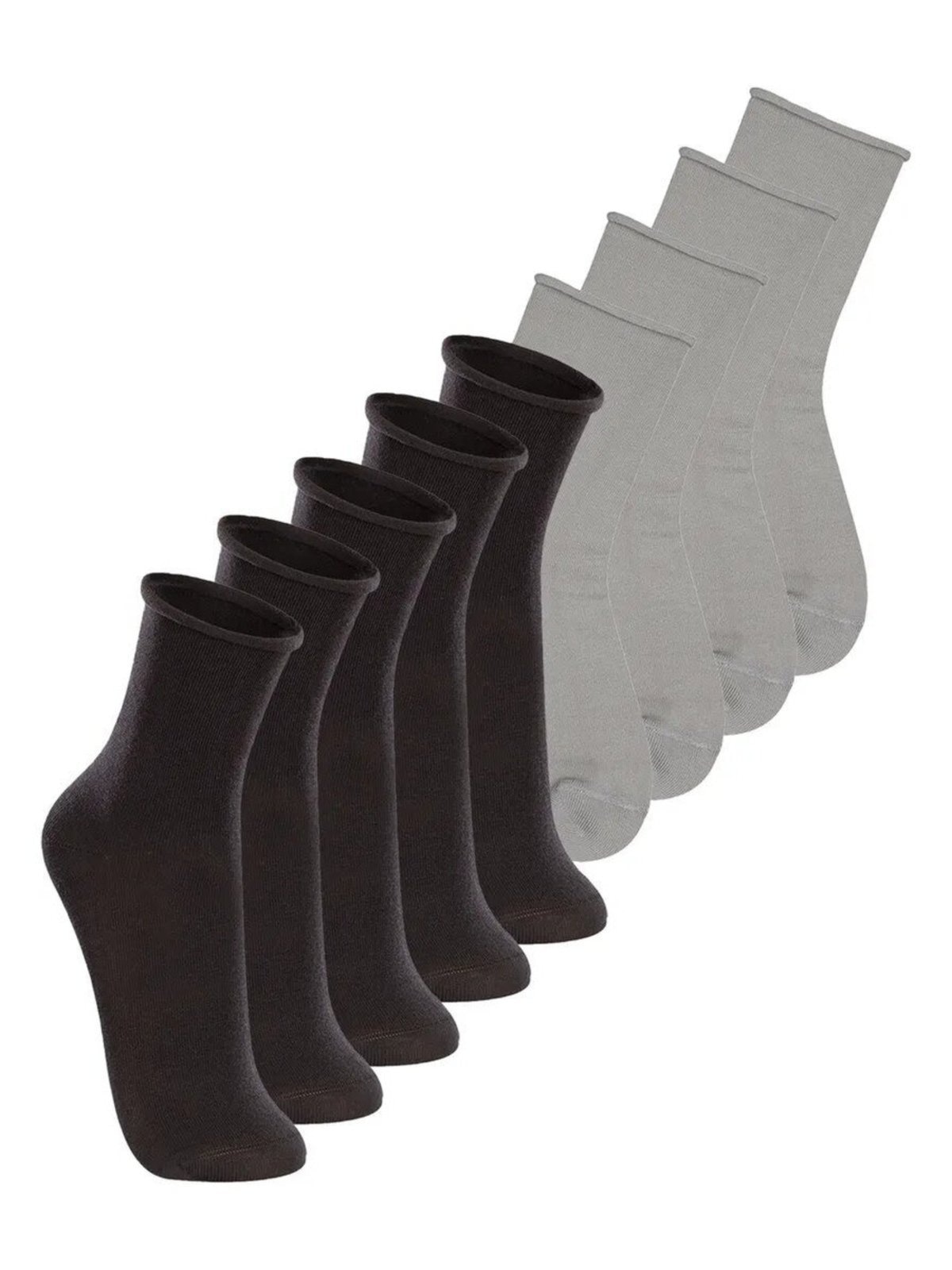 Imagem principal Kit com 9 Meias sem Punho Cano Médio Lupo Lupo cinza