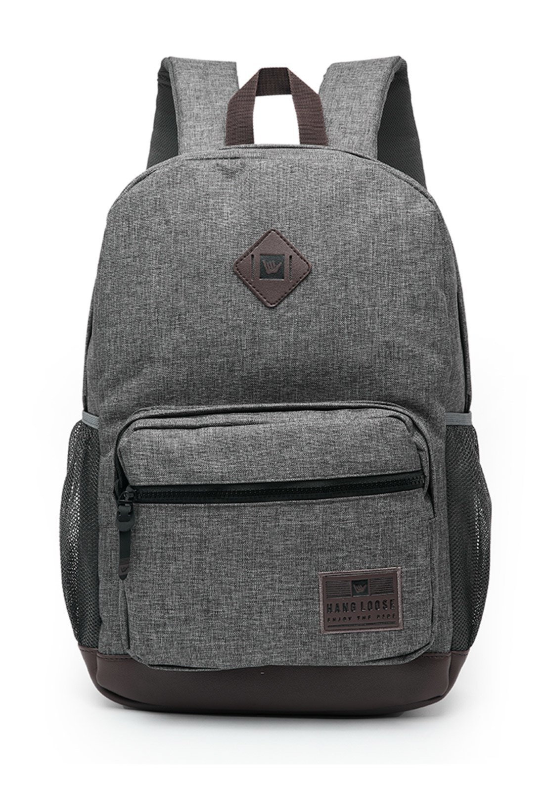 Imagem principal Mochila Hang Loose Reforçada Original Espaçosa Escolar Faculdade Trabalho Hang Loose cinza