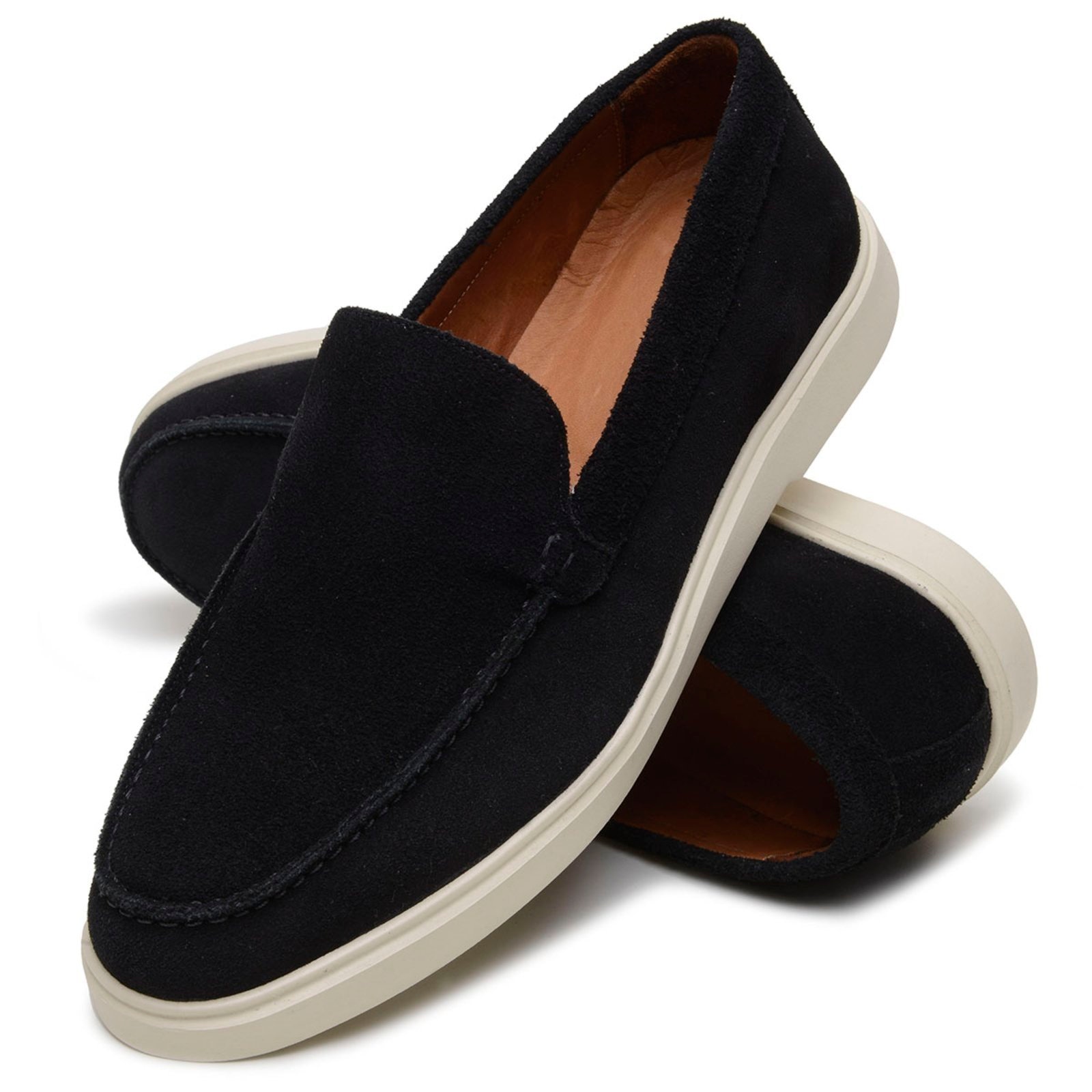 Imagem principal Sapato Casual Masculino Veritimo Mocassim Slip On Em Couro Dockside Elegante Confortável Veritimo preto