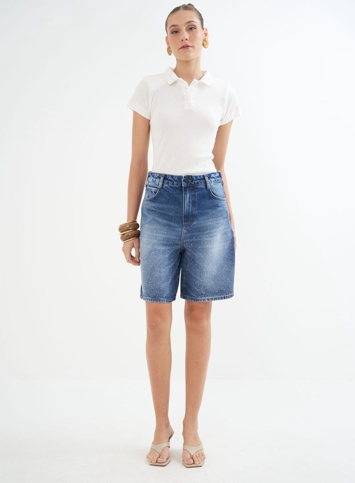 Imagem principal Polo Feminina Basic Colcci Off Shell Colcci branco