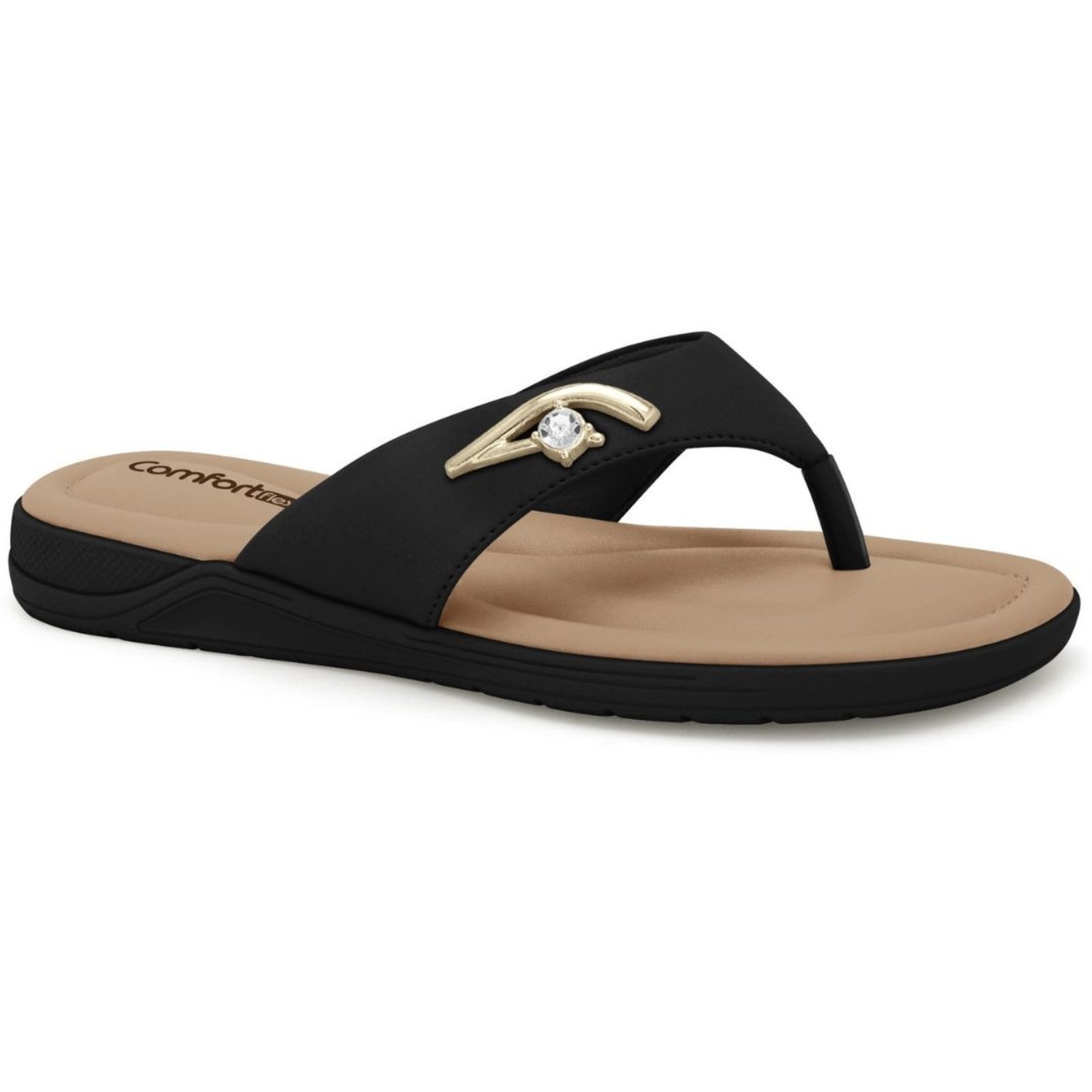 Imagem principal Chinelo Feminino Comfortflex Anatômico Macio 2580303 Comfortflex preto