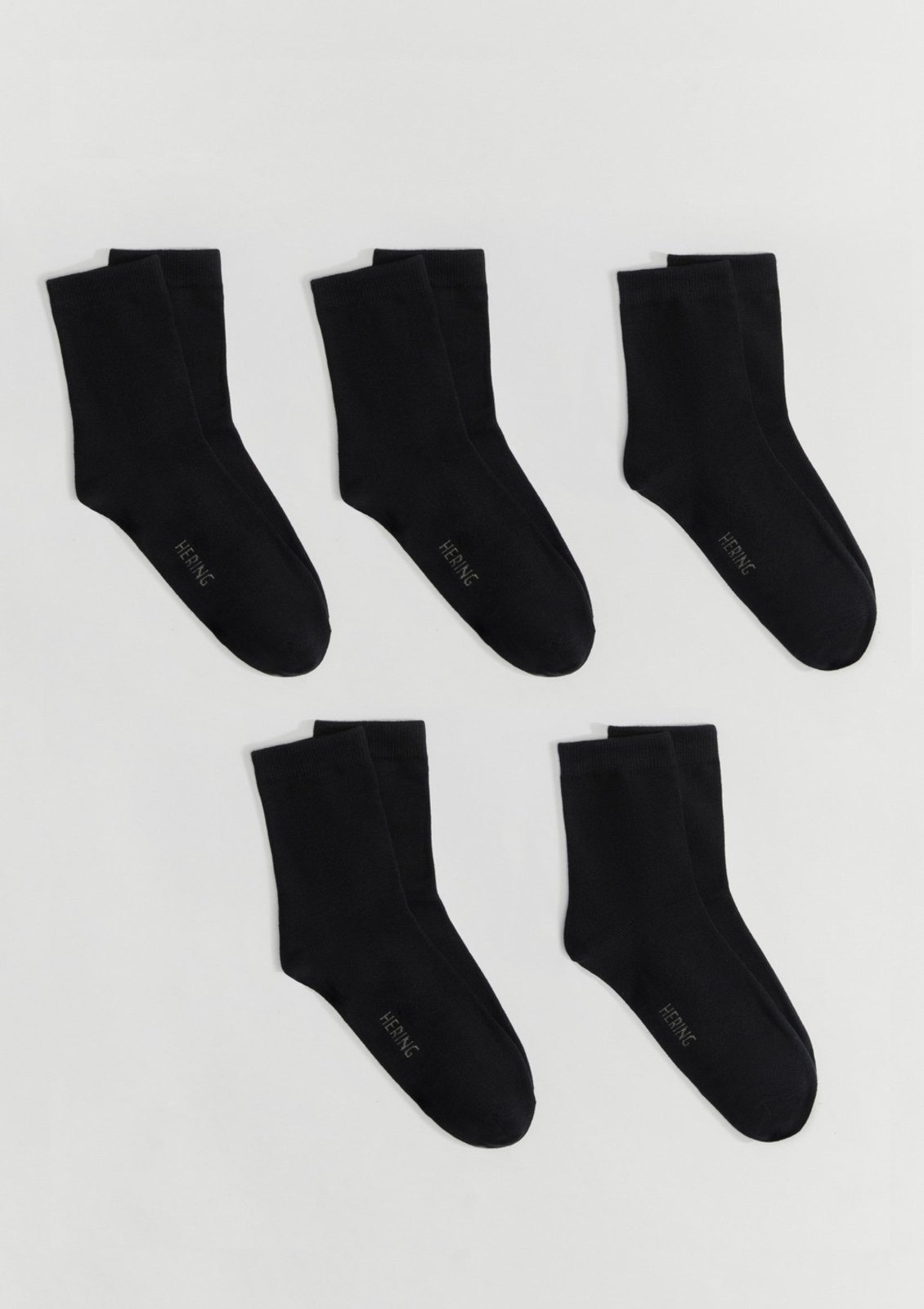 Imagem principal Kit 5 Pares De Meias Unissex Cano édio Hering HERING INTIMATES preto