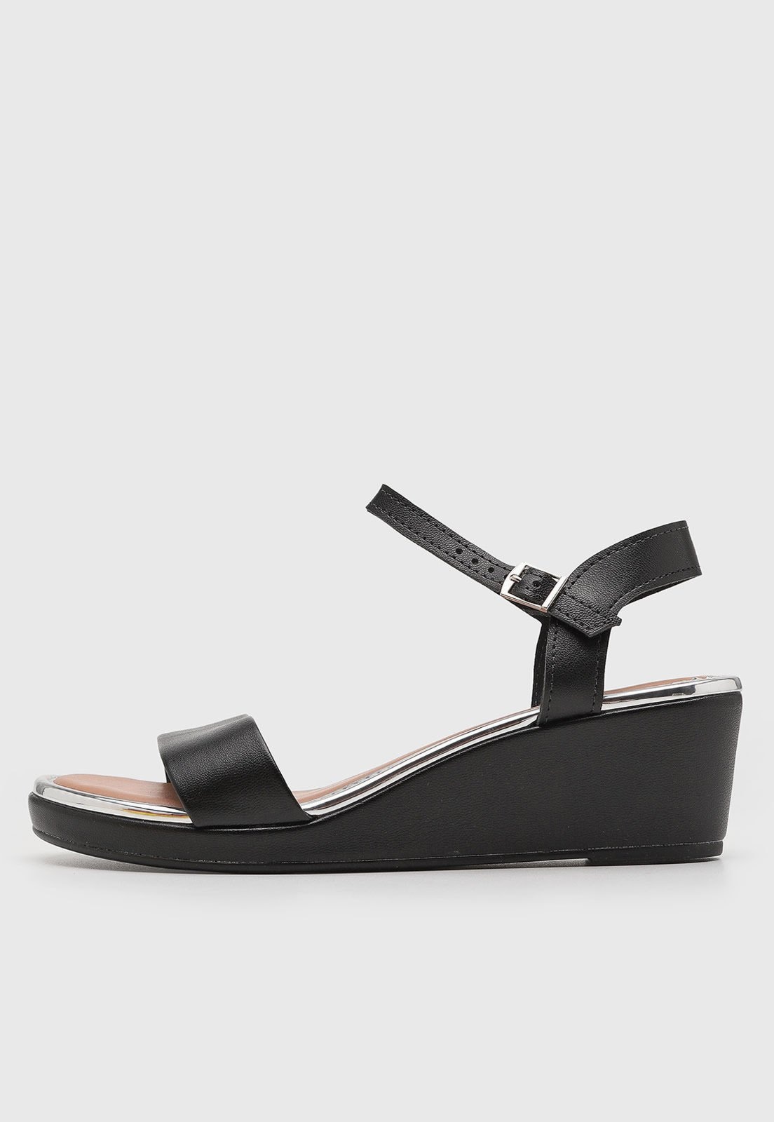 Imagem principal Sandália Feminina Moleca Salto Anabela Preta MOLECA preto