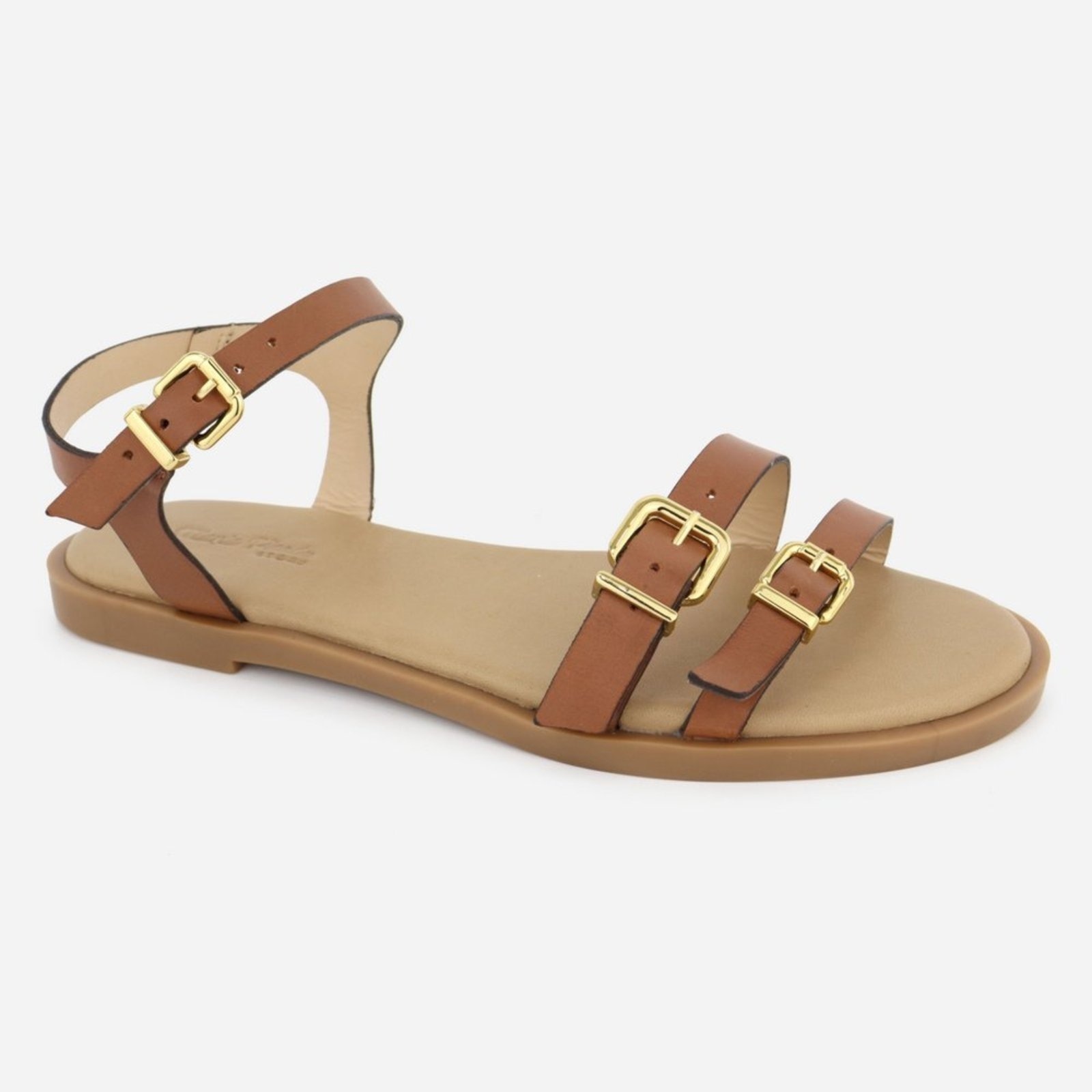 Imagem principal Rasteira Couro Maria Paula Rasteirinha Fivela MARIA PAULA caramelo