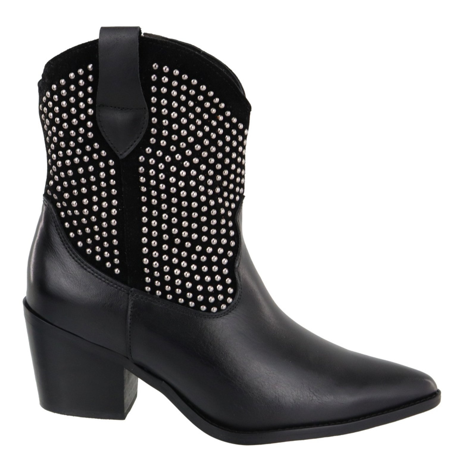 Imagem principal Bota Texana Country Cano Curto Western Brilho em Couro Maria Paula Preta MARIA PAULA preto