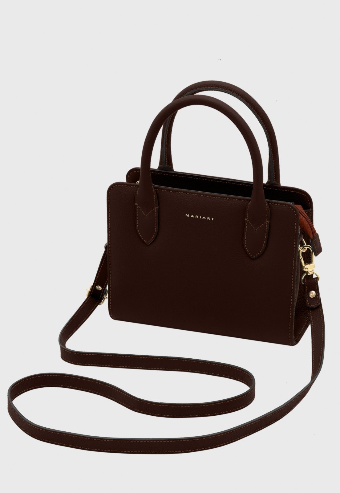 Imagem principal Bolsa Transversal de Couro Mariart Mangaba Chocolate Mariart marrom