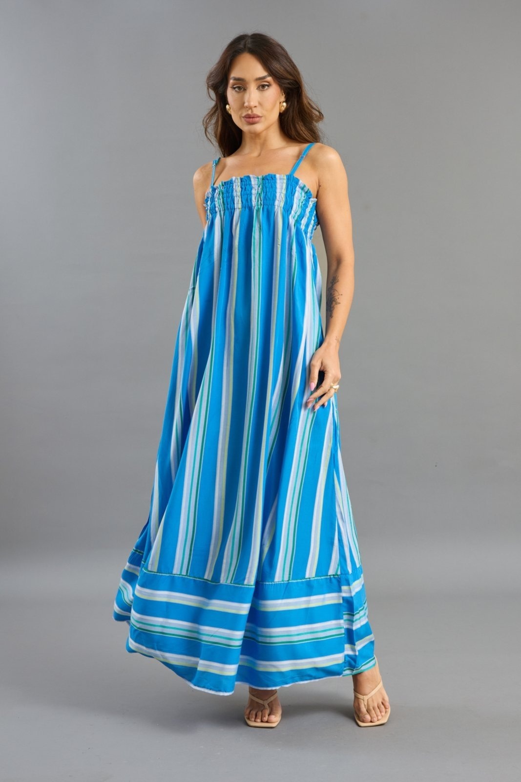 Imagem principal Vestido Longo Casual Chic em Viscose Lemier Collection LEMIER azul