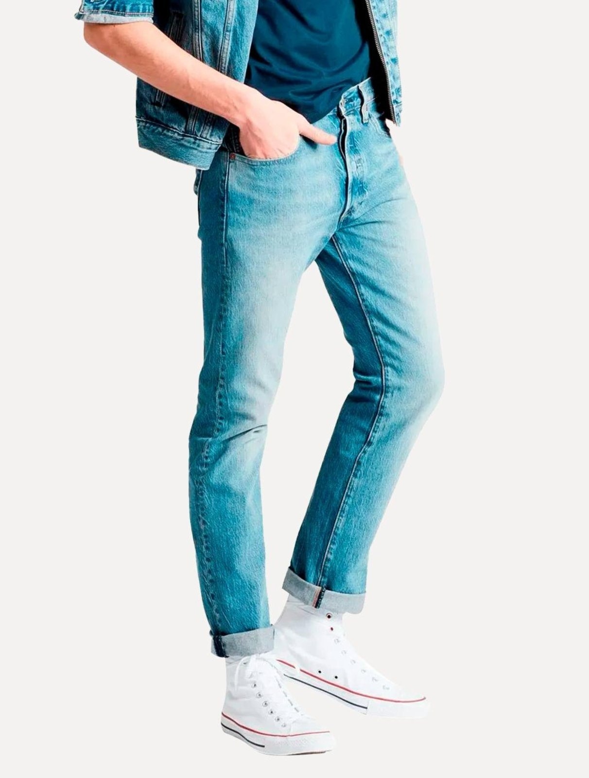 Imagem principal Calça Jeans Levis 501 Original Stretch Clara Levis azul