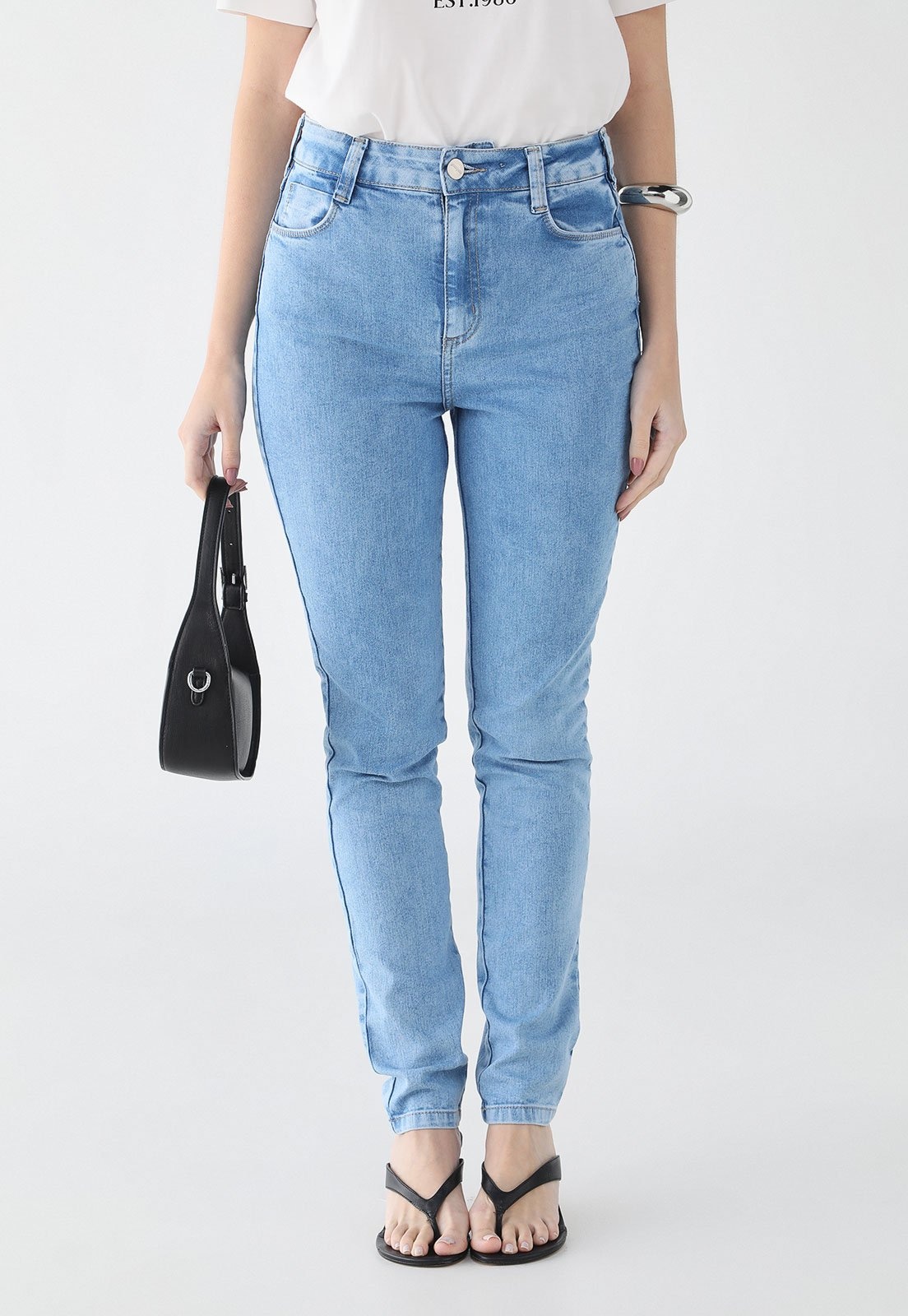 Imagem principal Calça Jeans Feminina Colcci Cintura Alta Lavagem Clara Colcci azul