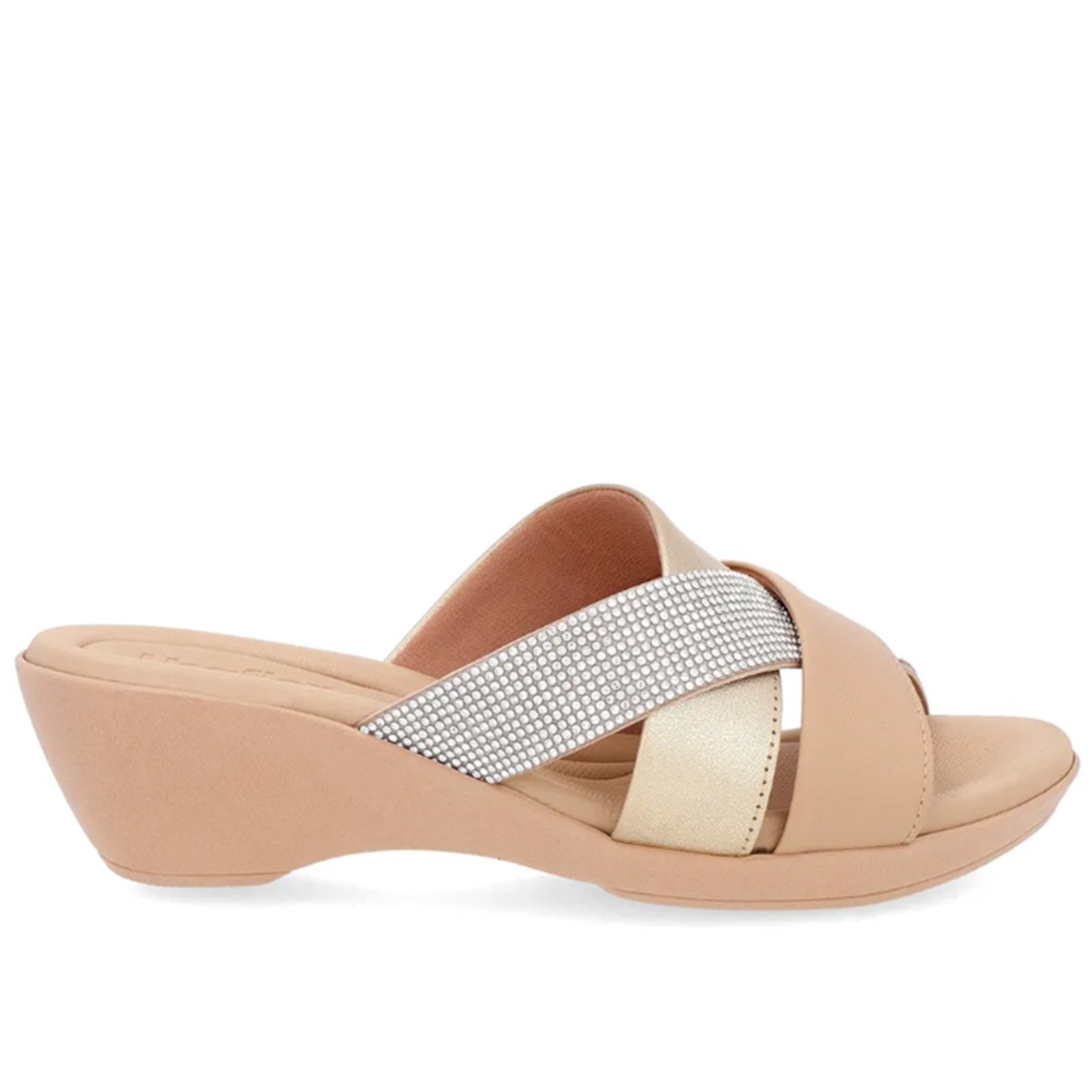 Imagem principal Tamanco Usaflex Em Couro Com Salto Bloco Enfeite Ouro Light-001 Usaflex preto