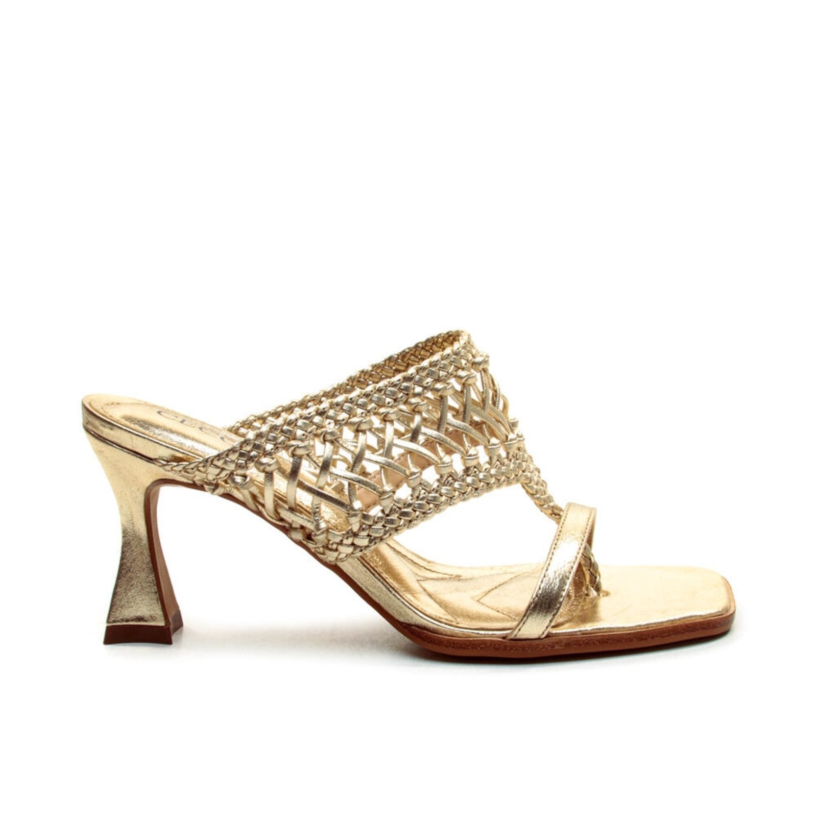 Imagem principal Tamanco Couro Ouro Light Salto Médio Cecconello 2719003-2 Cecconello dourado