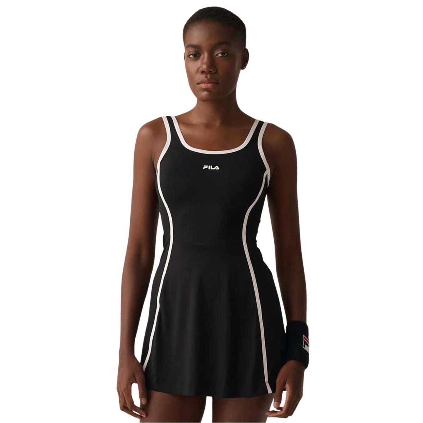 Imagem principal Vestido Fila Slim Tennis Sports Club Feminino e Branco Fila preto